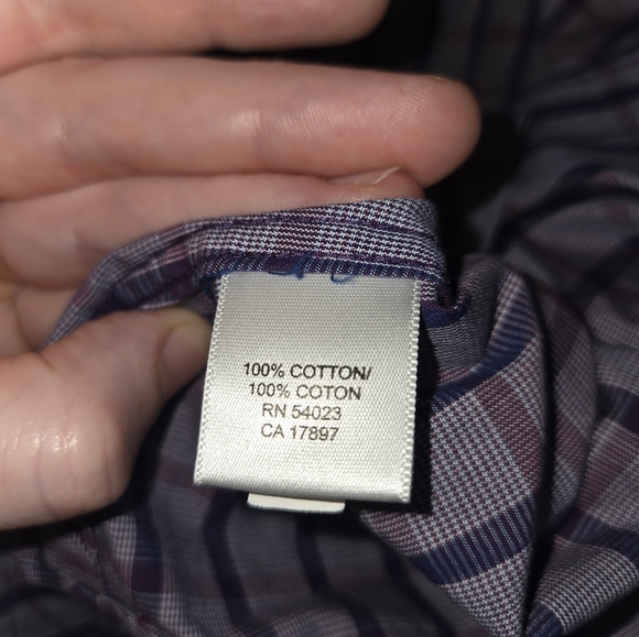 (L) Banana Republic slim fit no iron button up dress shirt - Picture 4 of 4